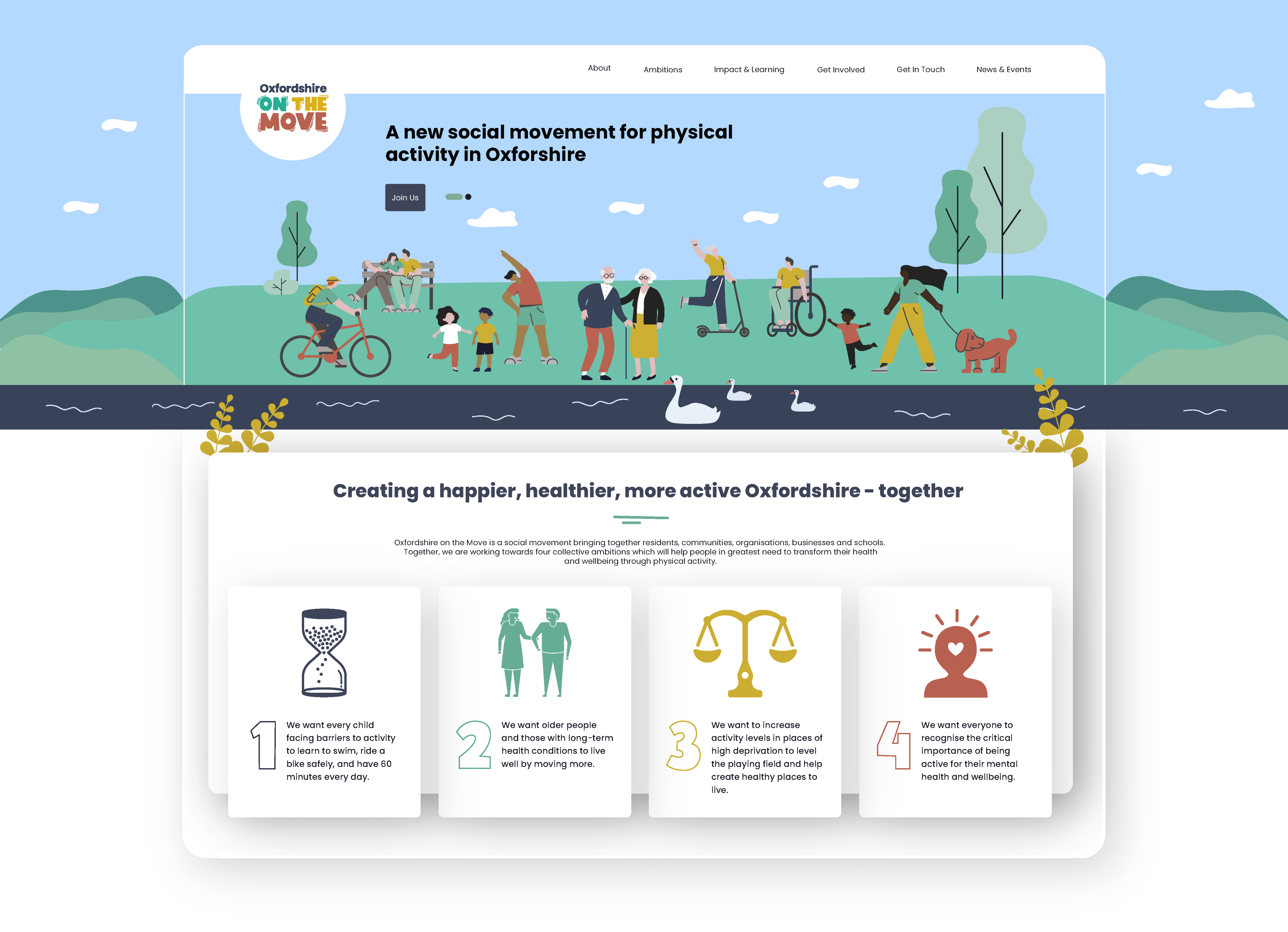 Blue gradient with shades of orange